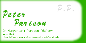 peter parison business card